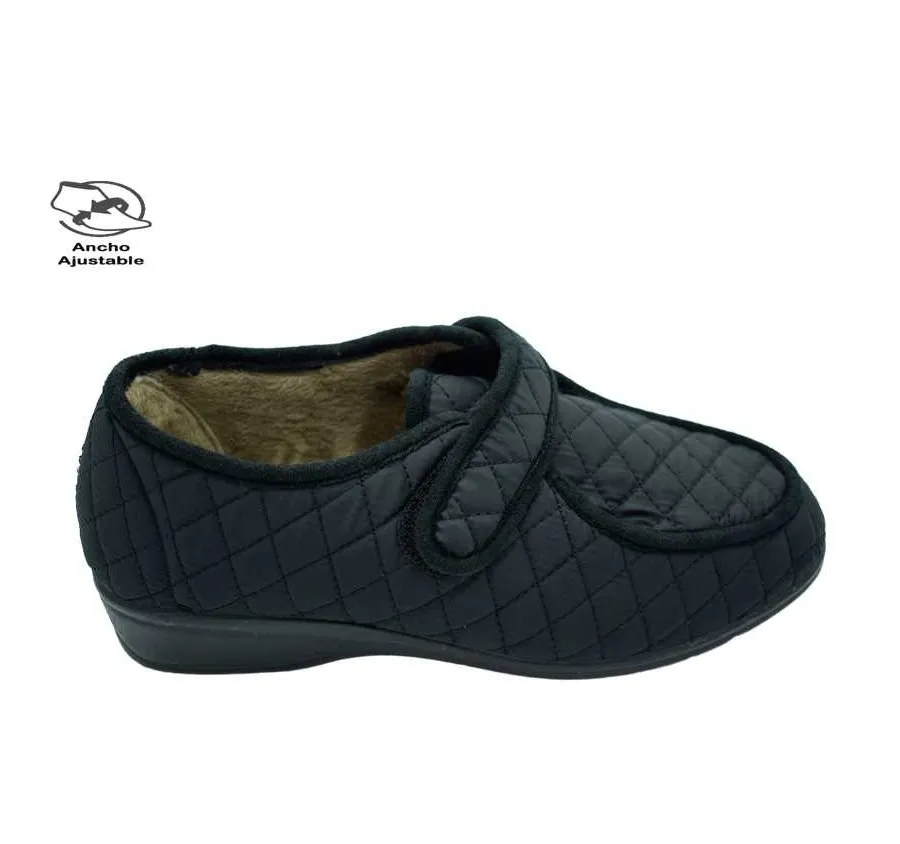 DOCTOR CUTILLAS 762A WALLABY CON VELCRO MUY CÓMODA EN GUATEADO NEGRO 25769