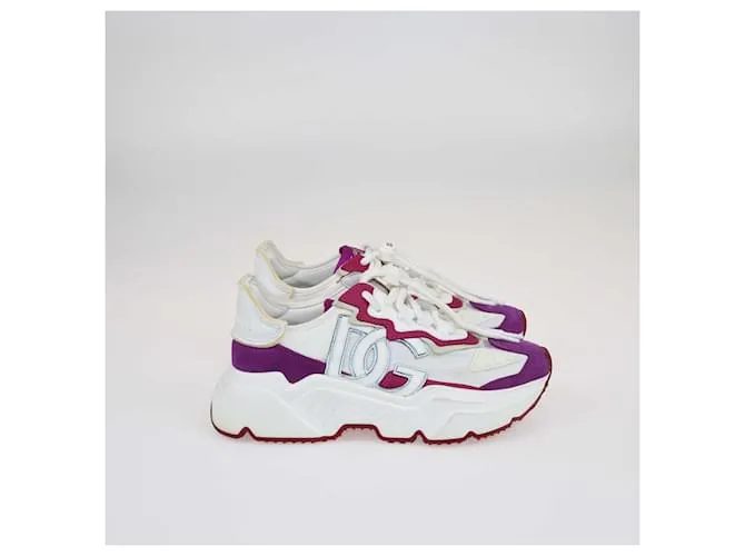 Dolce & Gabbana Blanco/Tenis morados Daymaster Púrpura 