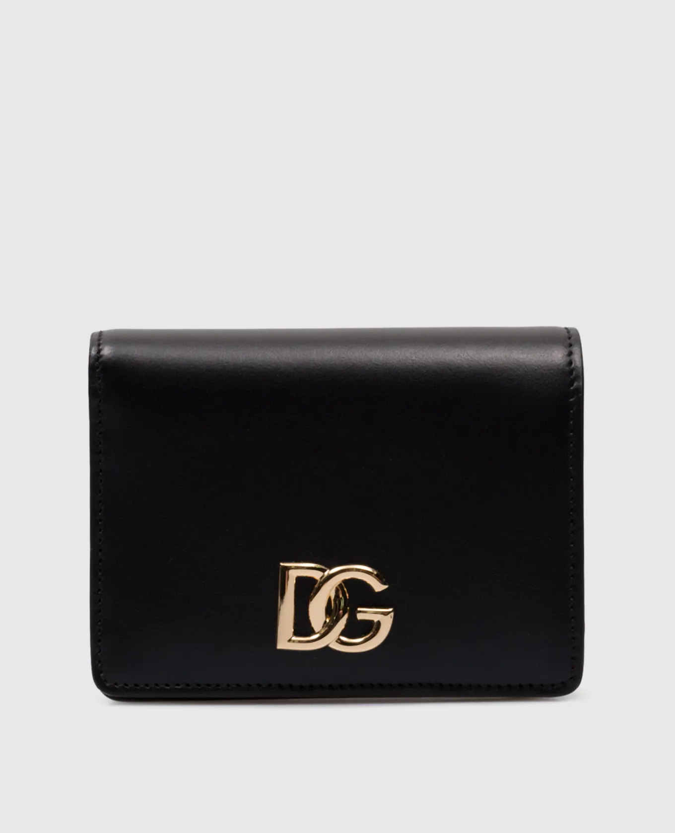 Dolce&Gabbana Black leather wallet with DG logo
