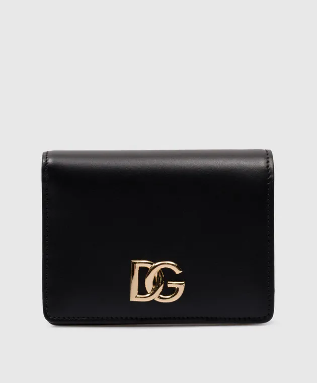 Dolce&Gabbana Black leather wallet with DG logo