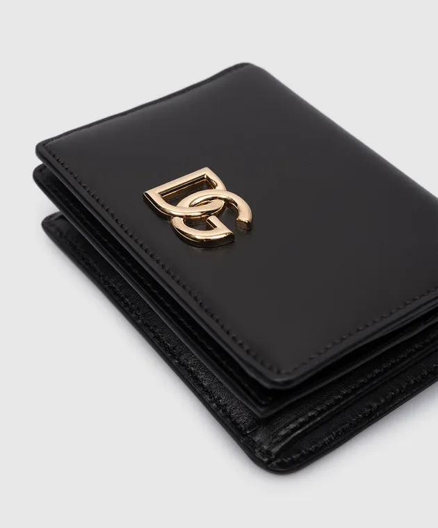 Dolce&Gabbana Black leather wallet with DG logo