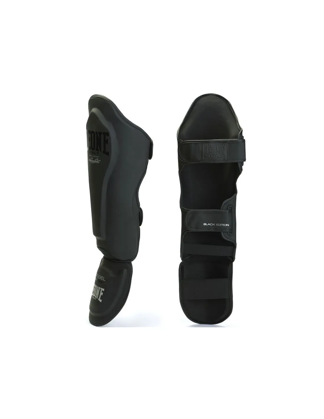 Espinilleras de Boxeo Leone Black Edition Negro