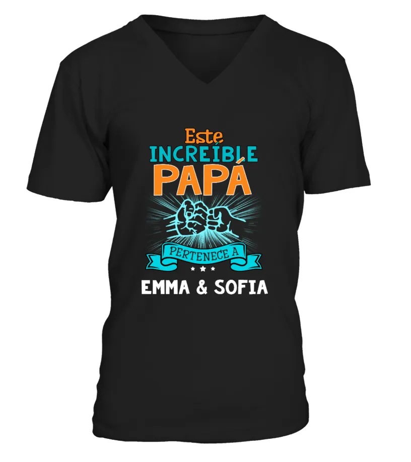 Este increíble Papá pertenece a Mason & Sofia Camiseta cuello en V Unisex