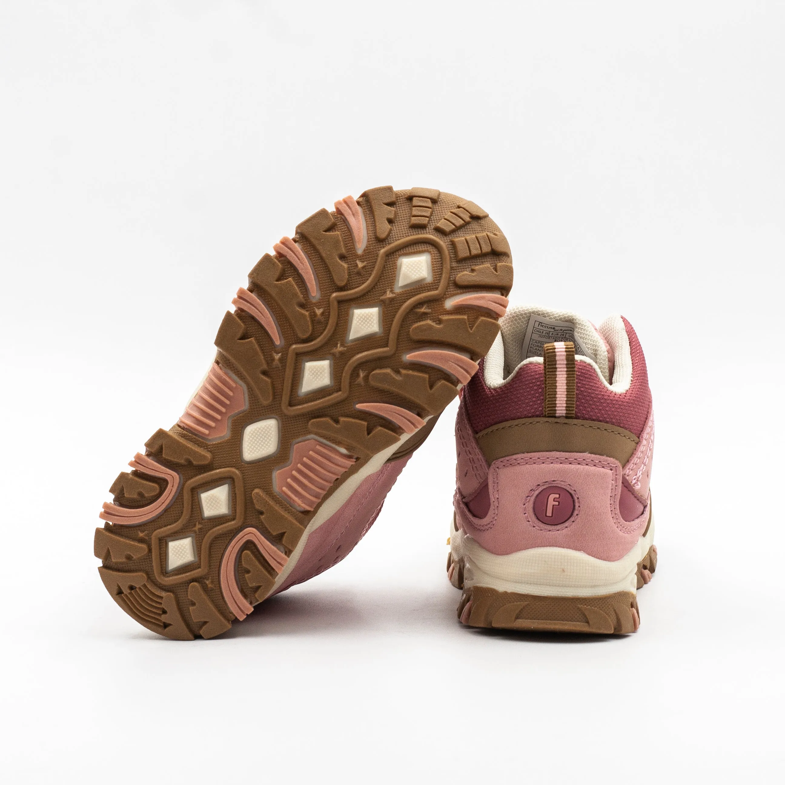 Ficcus Botin Outdoor con velcro color Rosa Cafe