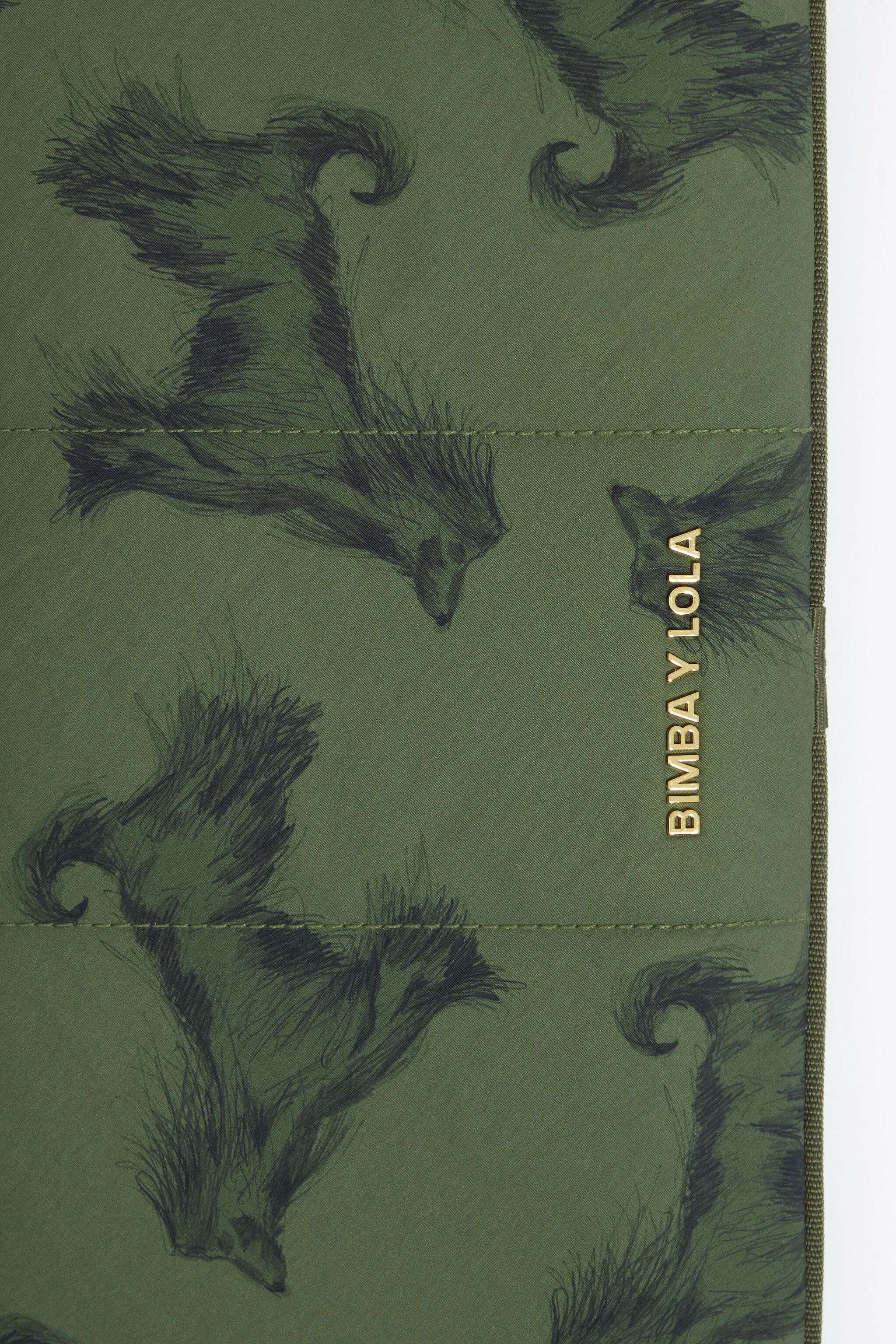 Funda portátil 13,5" nylon print Galgo Lápiz caqui