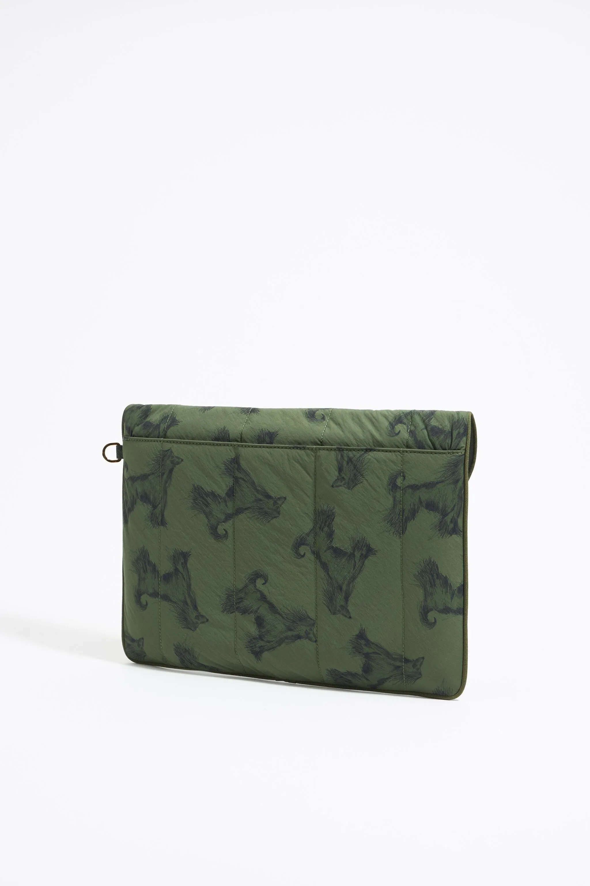 Funda portátil 13,5" nylon print Galgo Lápiz caqui