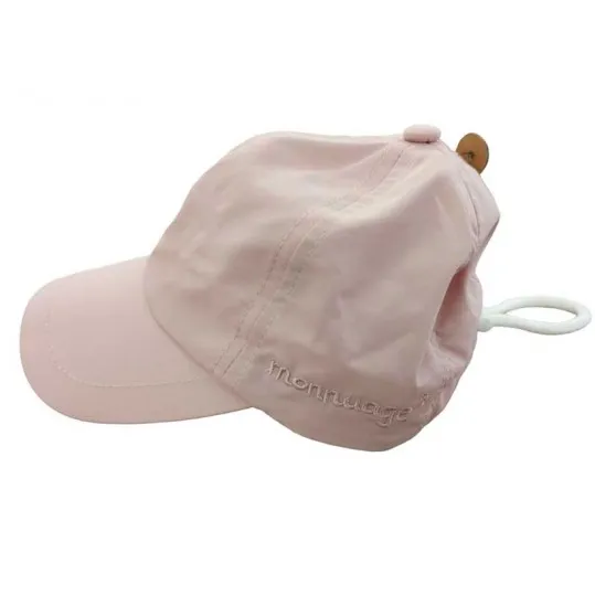 Gorra niños Monnuage rosa con protección solar