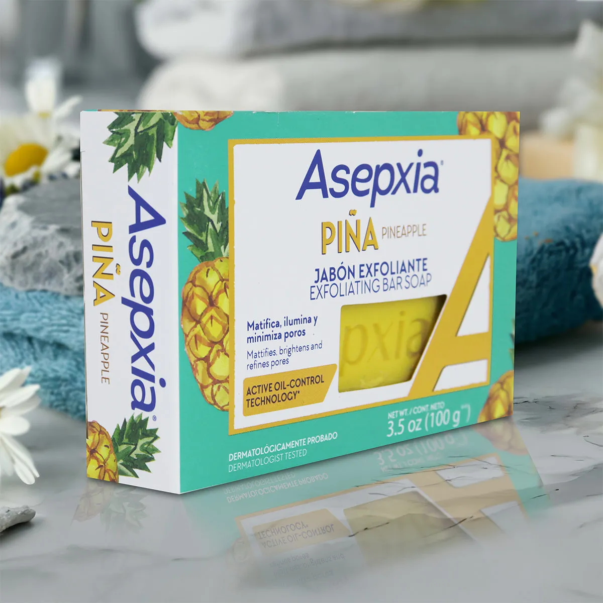 Jabón Exfoliante en Barra con Extracto de Pia, Asepxia