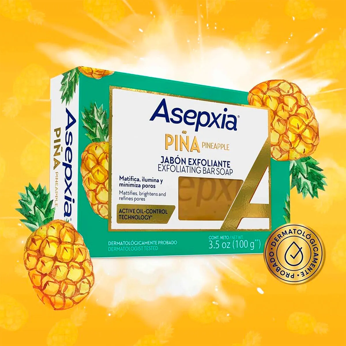 Jabón Exfoliante en Barra con Extracto de Pia, Asepxia