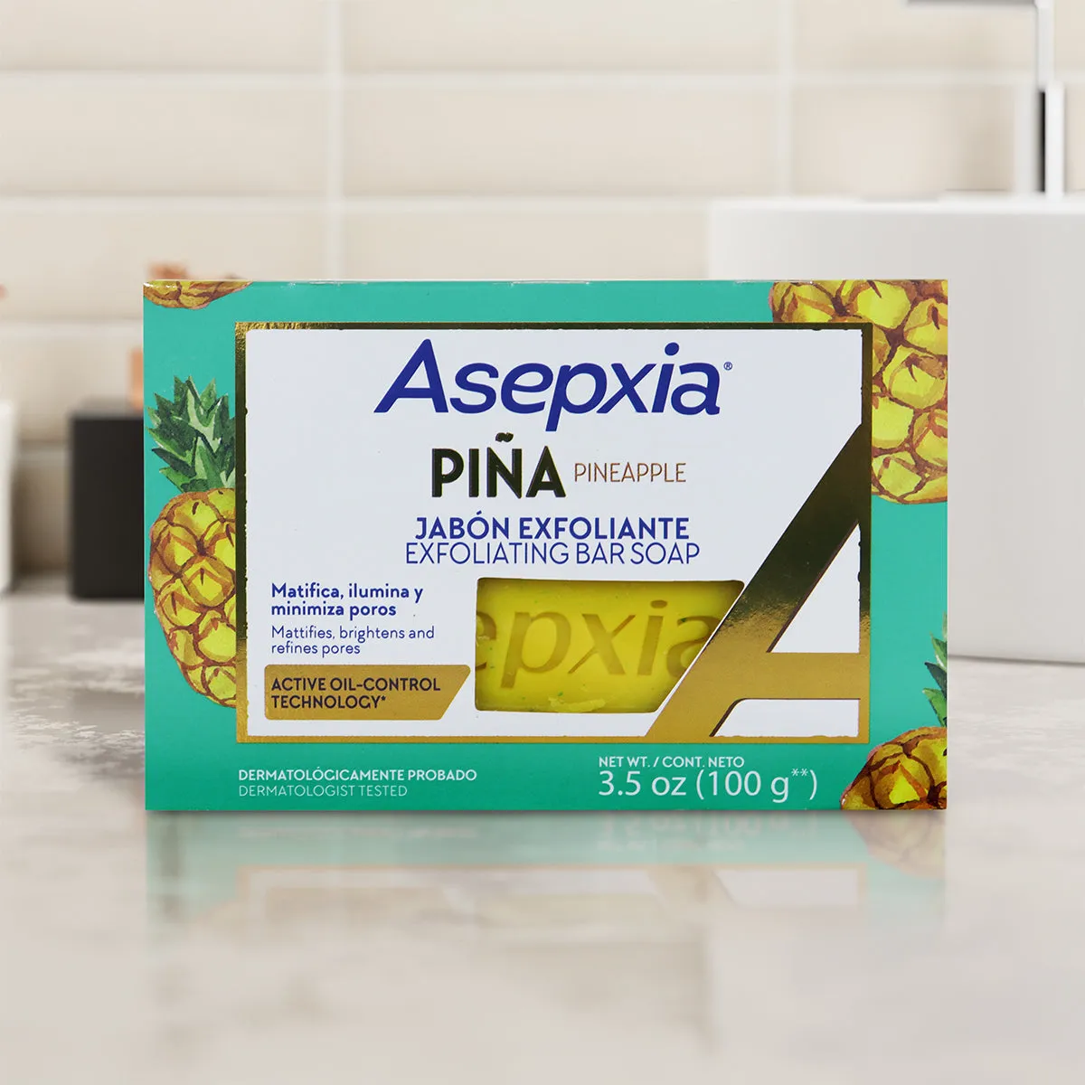 Jabón Exfoliante en Barra con Extracto de Pia, Asepxia
