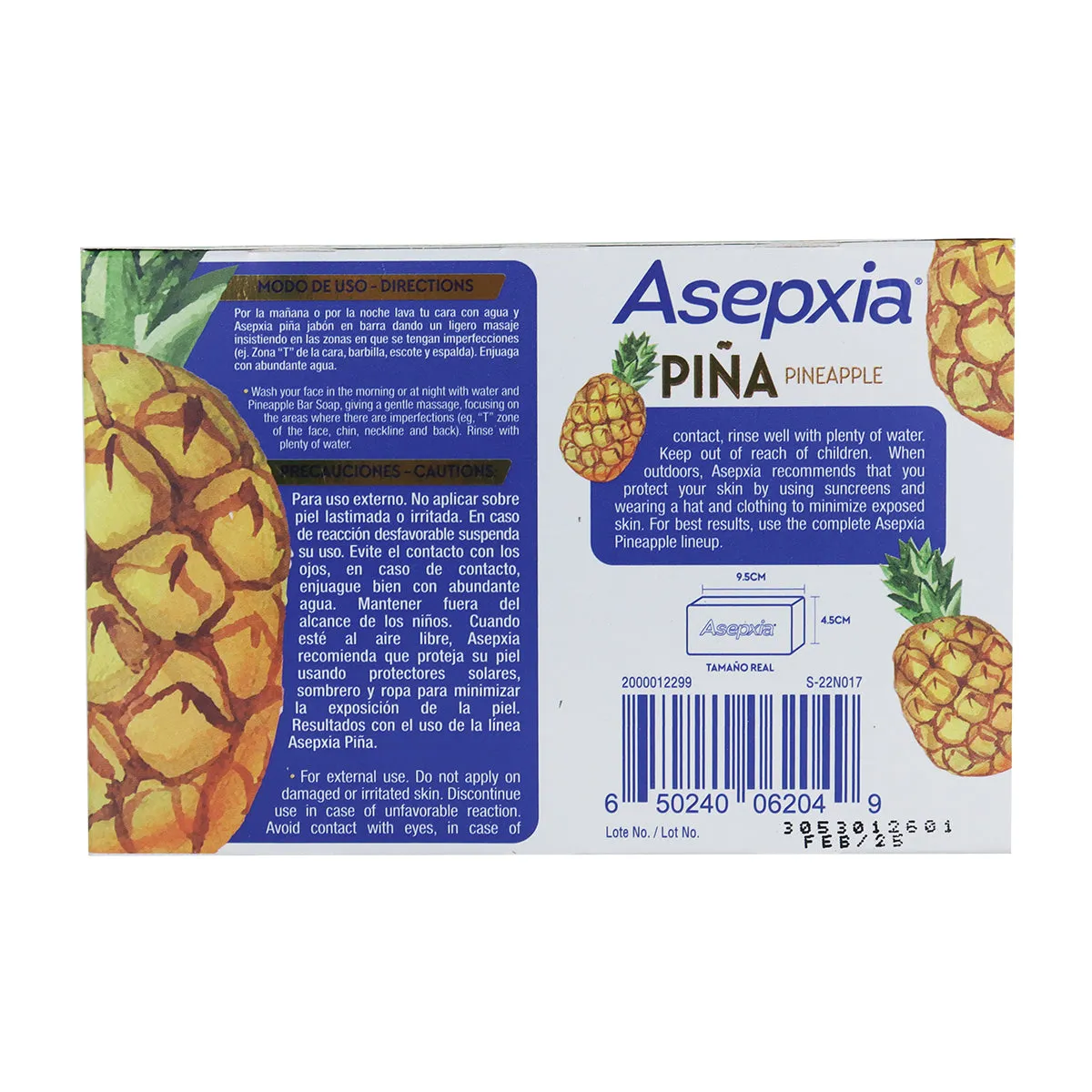Jabón Exfoliante en Barra con Extracto de Pia, Asepxia