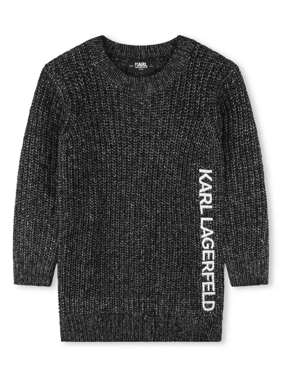 KARL LAGERFELD LOGO KNIT DRESS