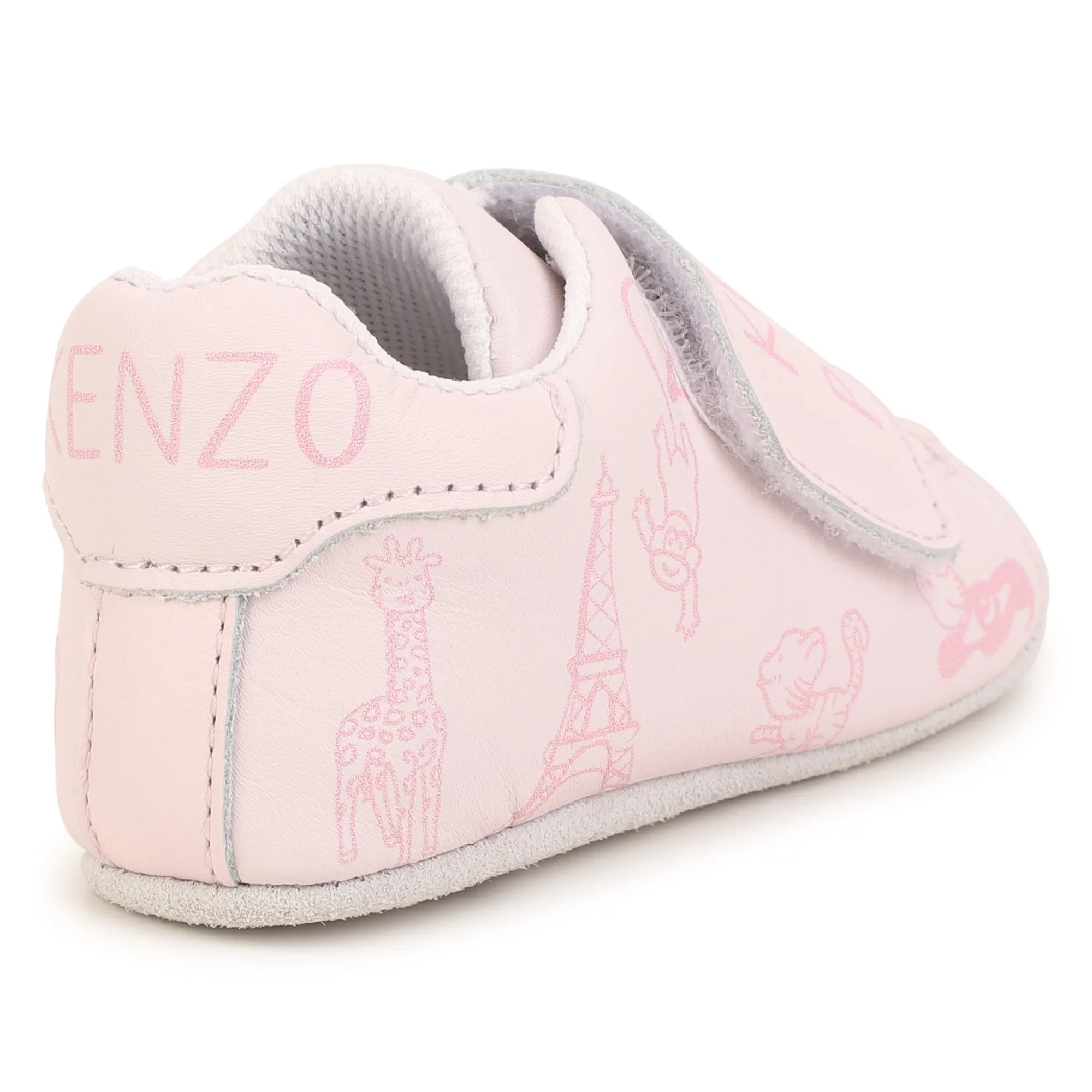 KENZO KIDS Patucos de cuero con velcro