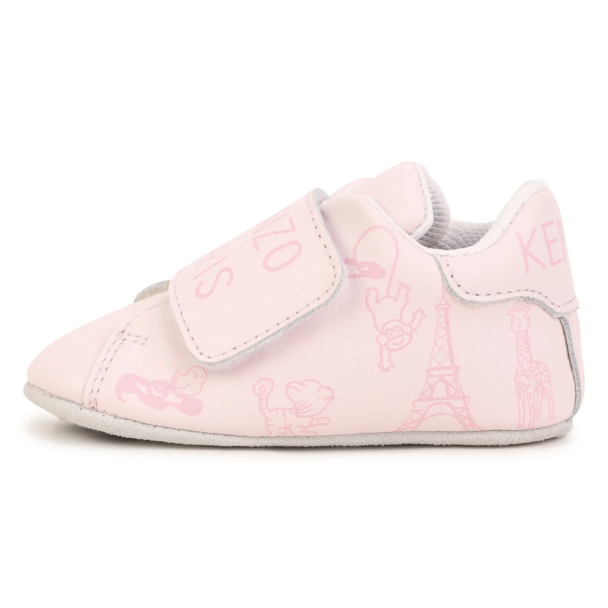 KENZO KIDS Patucos de cuero con velcro