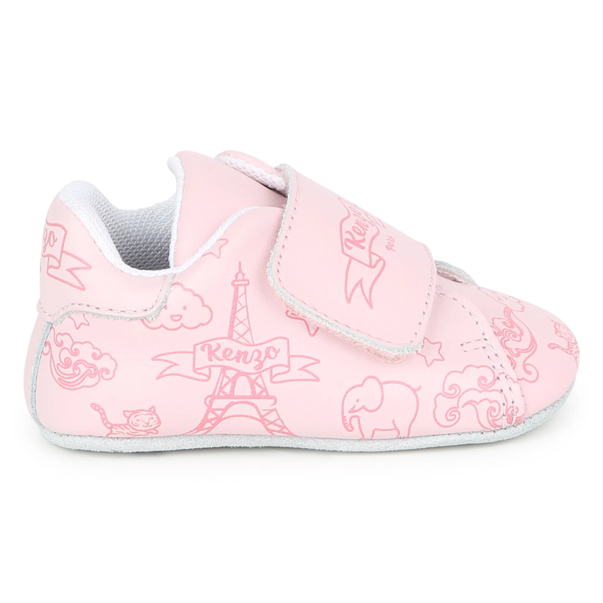 KENZO KIDS Patucos de piel con velcro
