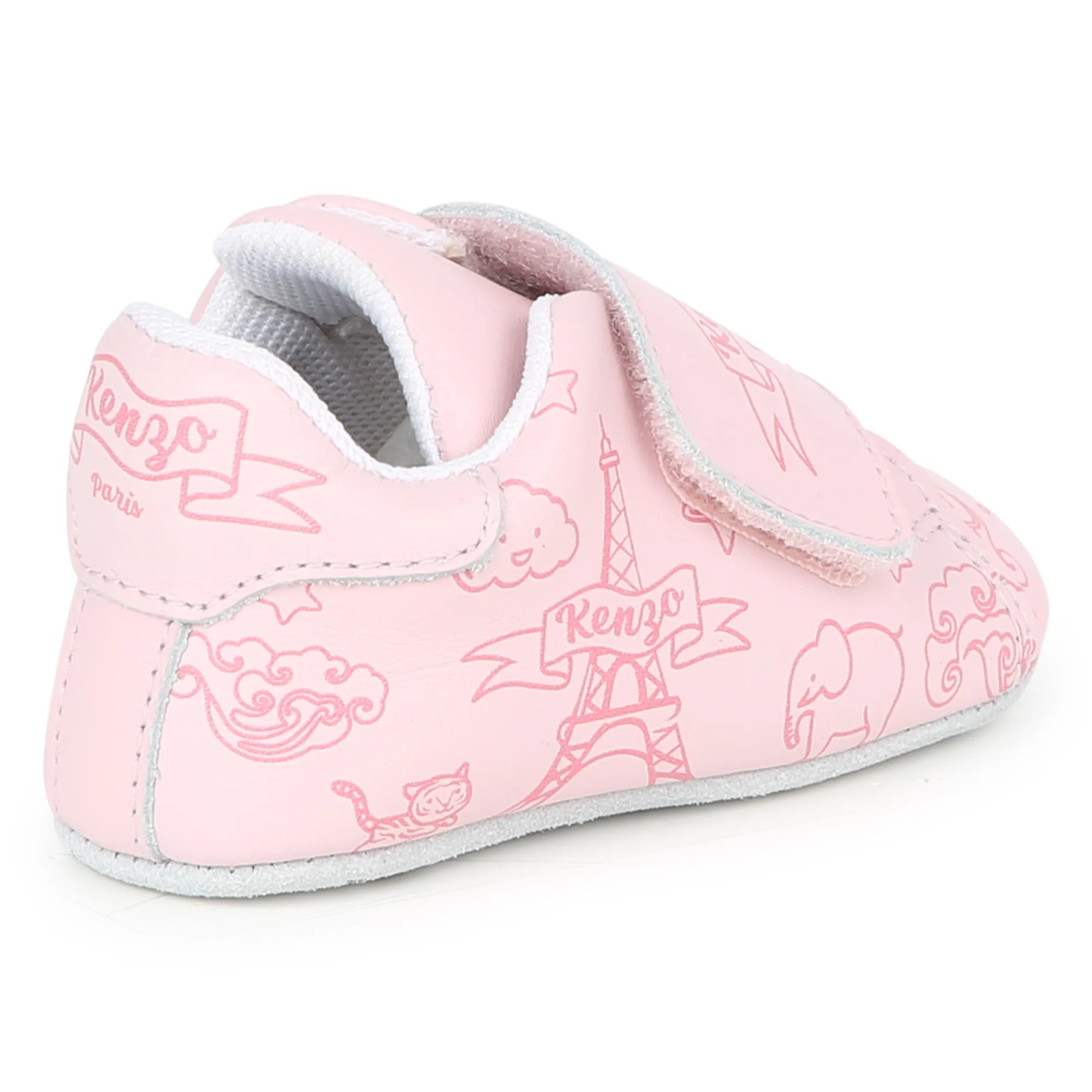 KENZO KIDS Patucos de piel con velcro