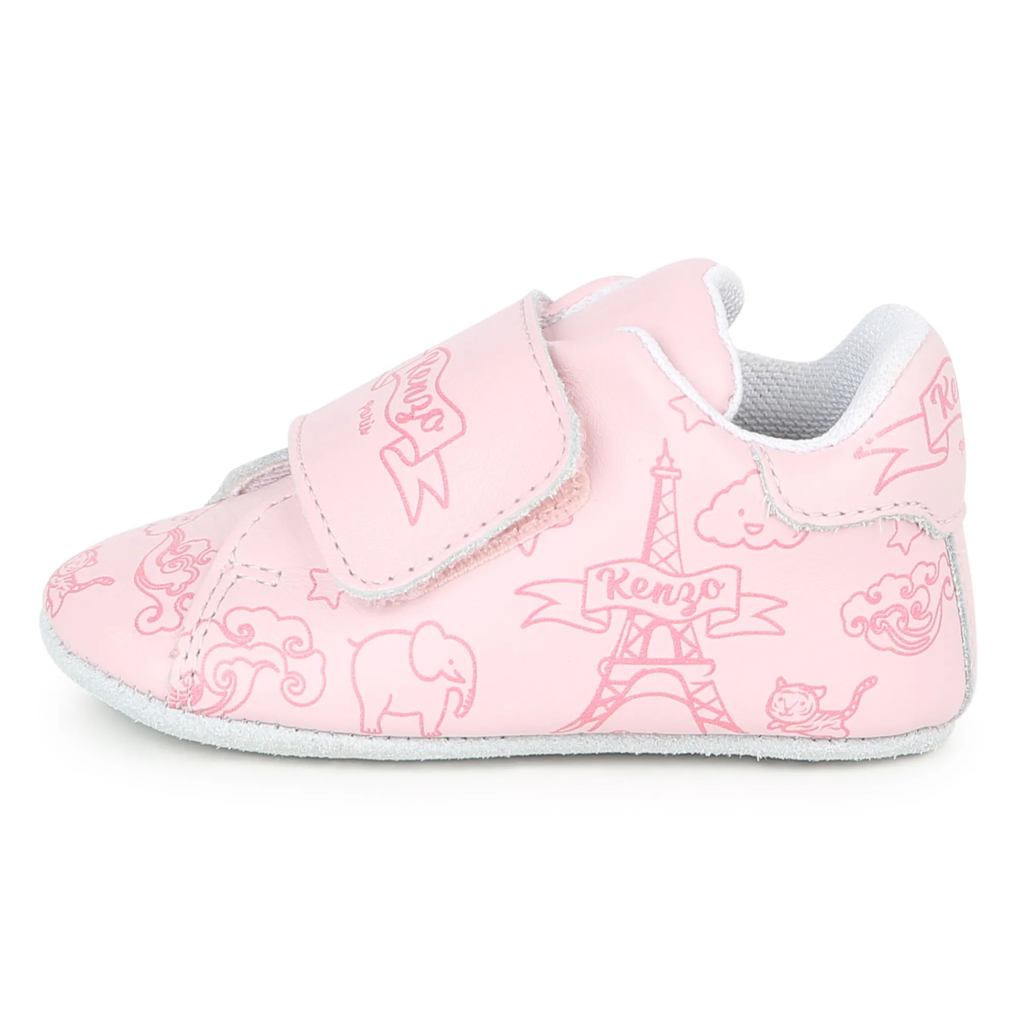 KENZO KIDS Patucos de piel con velcro