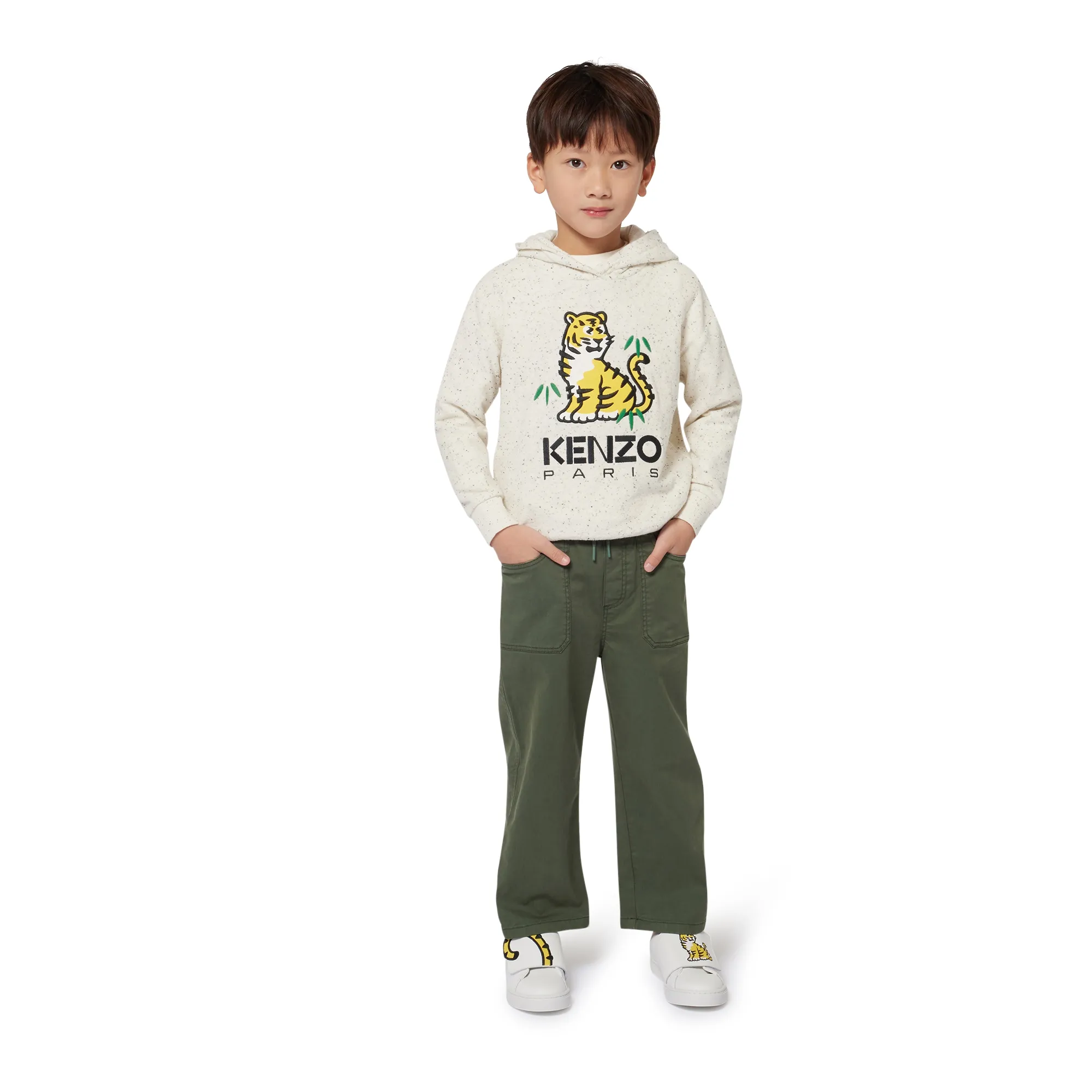 KENZO KIDS Zapatillas de piel y velcro
