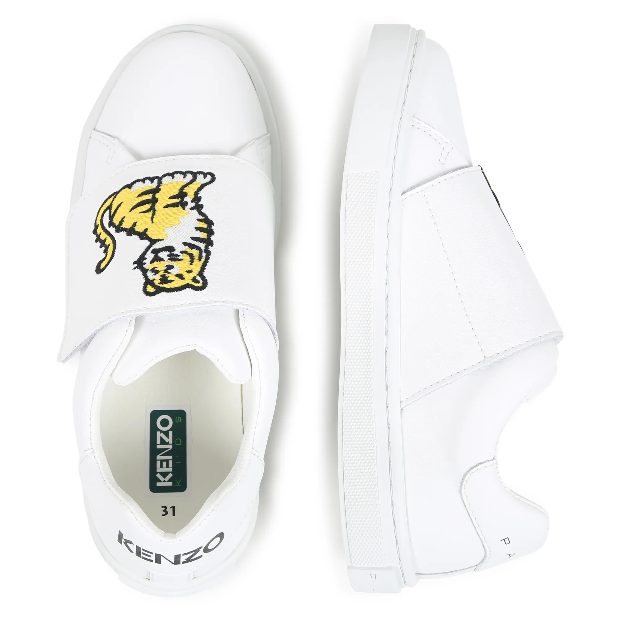 KENZO KIDS Zapatillas de piel y velcro