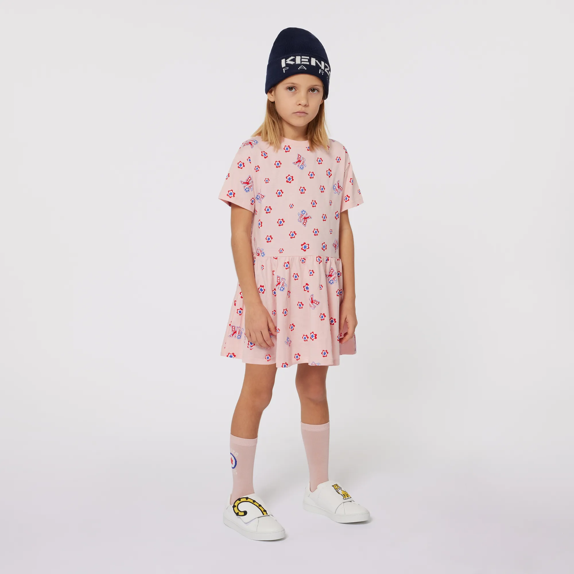 KENZO KIDS Zapatillas de piel y velcro