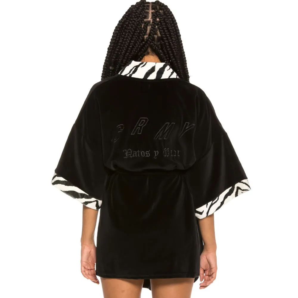 Kimono Unisex Velour GRMY X Natos & Waor Collab SS19 black