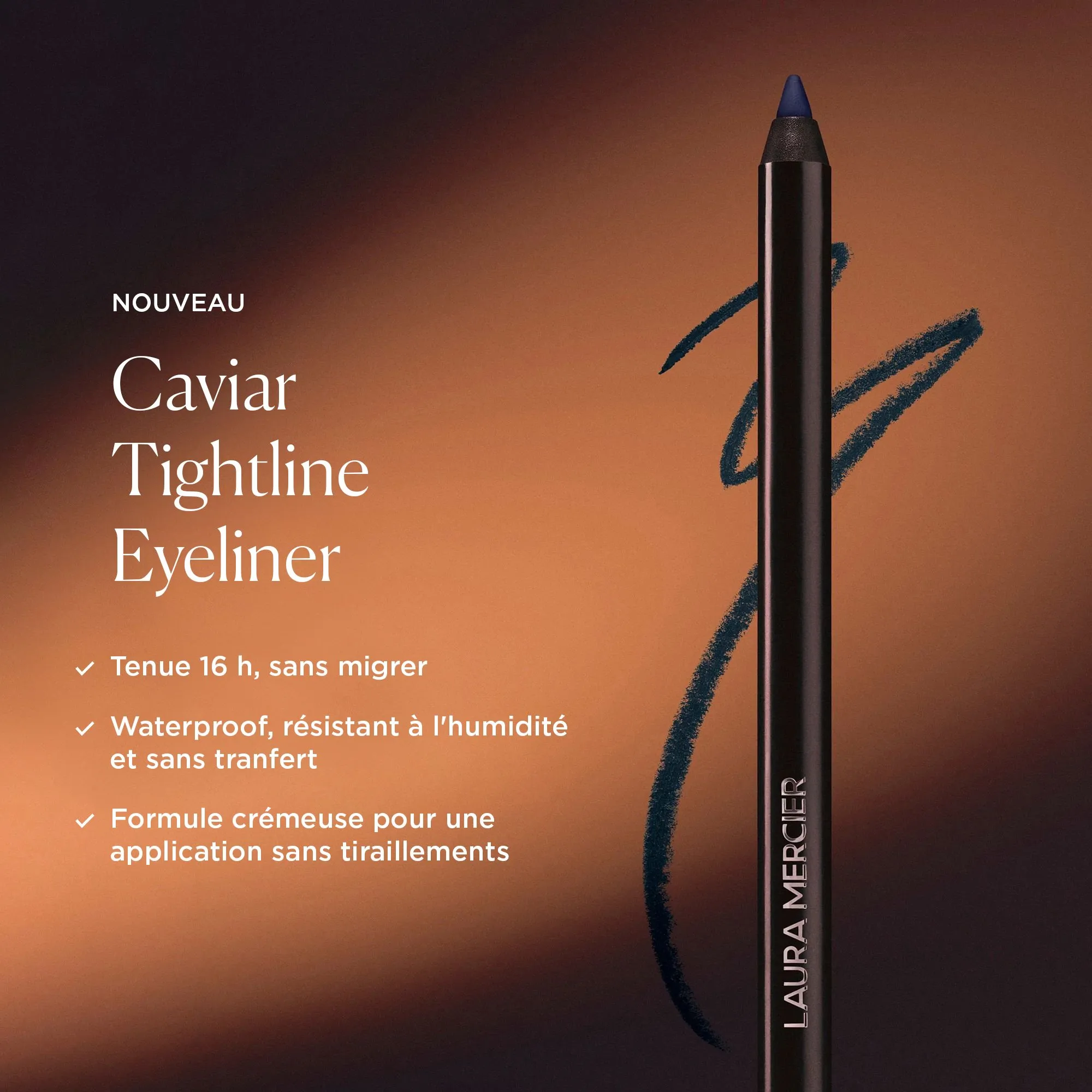 LAURA MERCIER CAVIAR EYELINER EN   BLEU MARINE