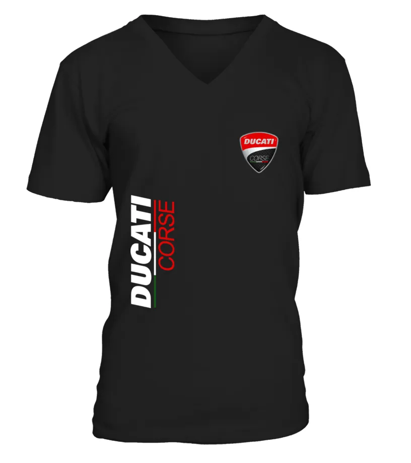Limited Edition ( 2 SIDE ) Ducati Camiseta cuello en V Unisex