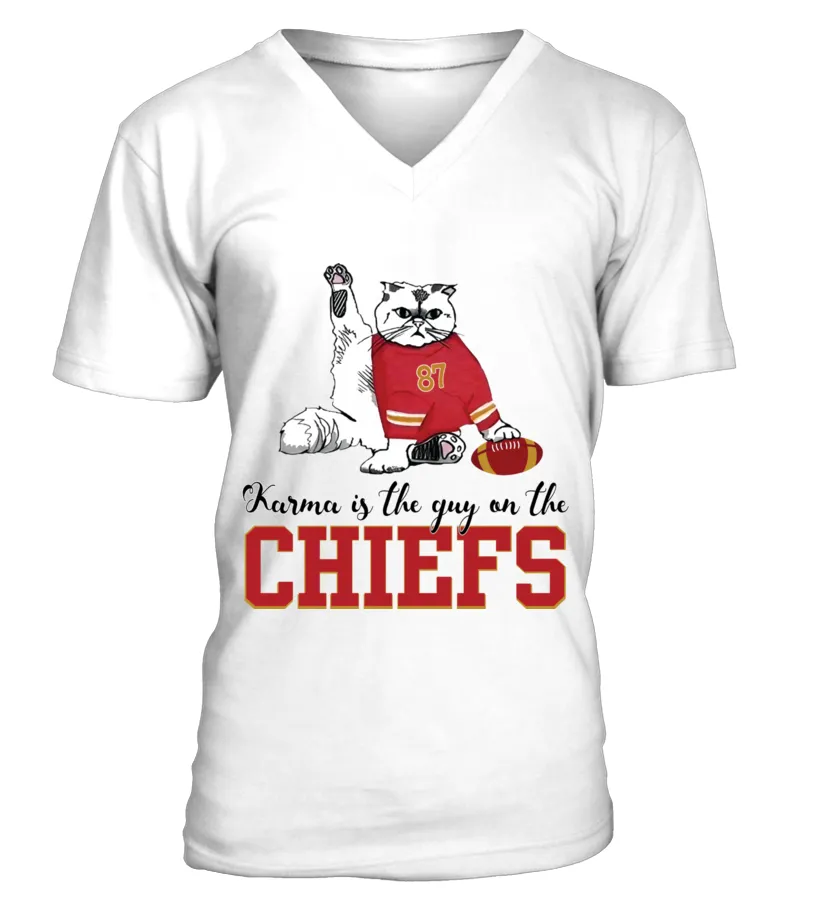Limited Edition Karma is the guy on the Chiefs_cat Camiseta cuello en V Unisex