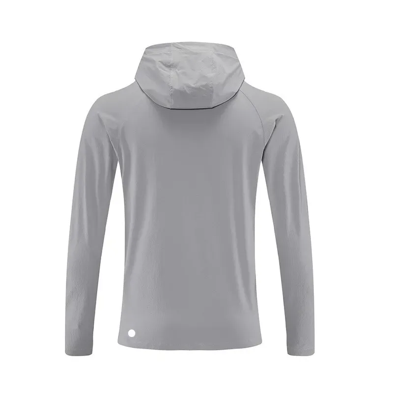 LL Men New Sport Sport Zipper Chaqueta con capucha Capelable Capticaltable Outdoor Jogger Traje de caminata Cardigan Material Ou
