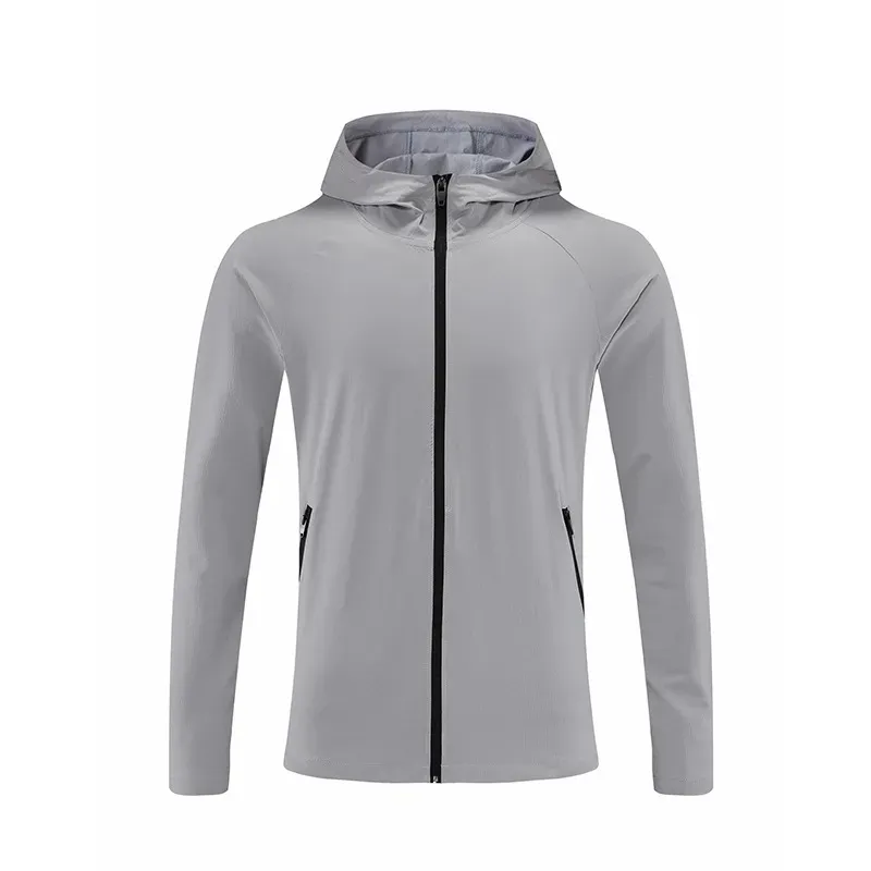 LL Men New Sport Sport Zipper Chaqueta con capucha Capelable Capticaltable Outdoor Jogger Traje de caminata Cardigan Material Ou