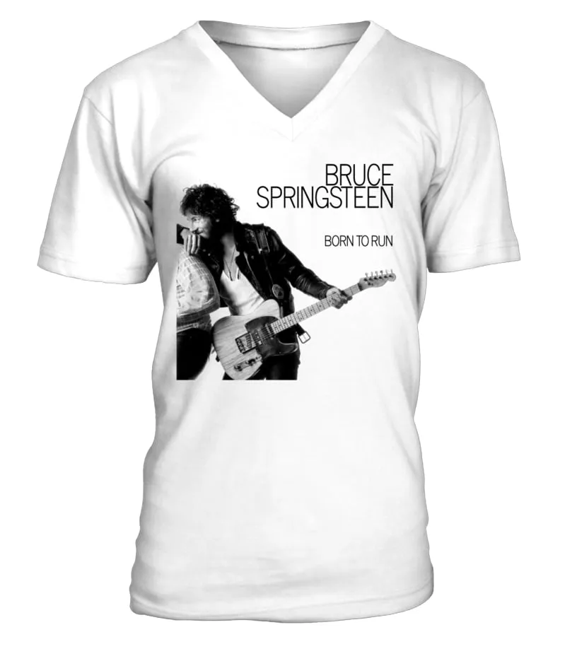 M500021WT. BRUCE SPRINGSTEEN, 'BORN TO RUN' CAMISETA CUELLO EN V UNISEX