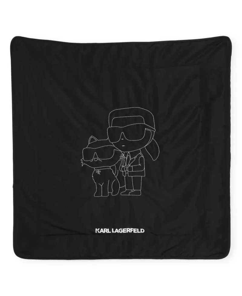 Manta Bebé KARL LAGERFELD Negra Dibujos