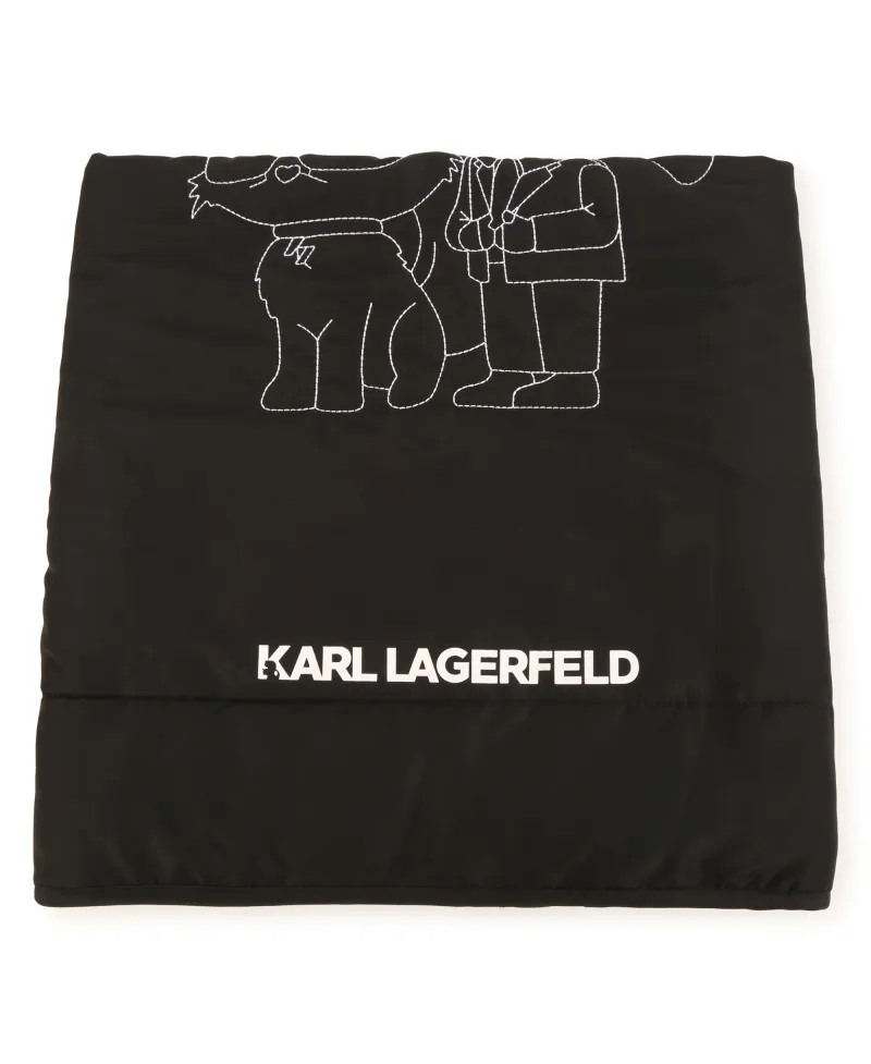 Manta Bebé KARL LAGERFELD Negra Dibujos