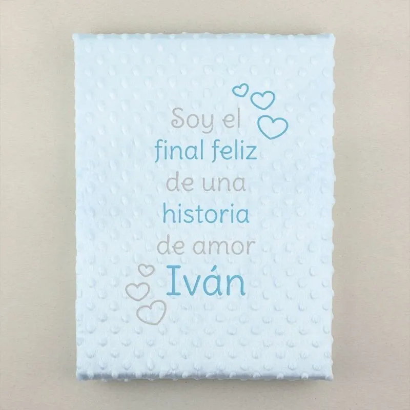 Manta Personalizada azul Cuento