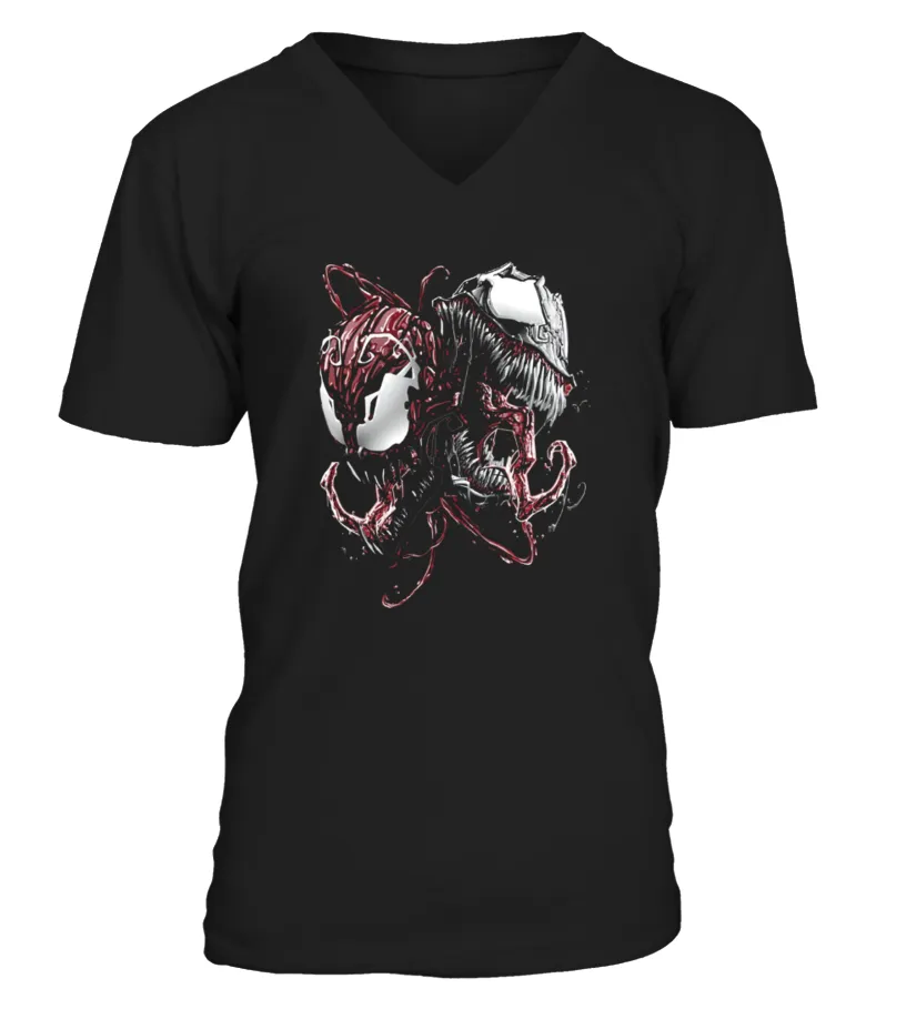 Marvel Carnage And Venom Graphic T shirt Men  Women   Amp  Youth Camiseta cuello en V Unisex