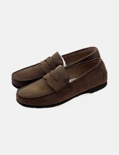 Massimo Dutti Mocasín marrón de vestir