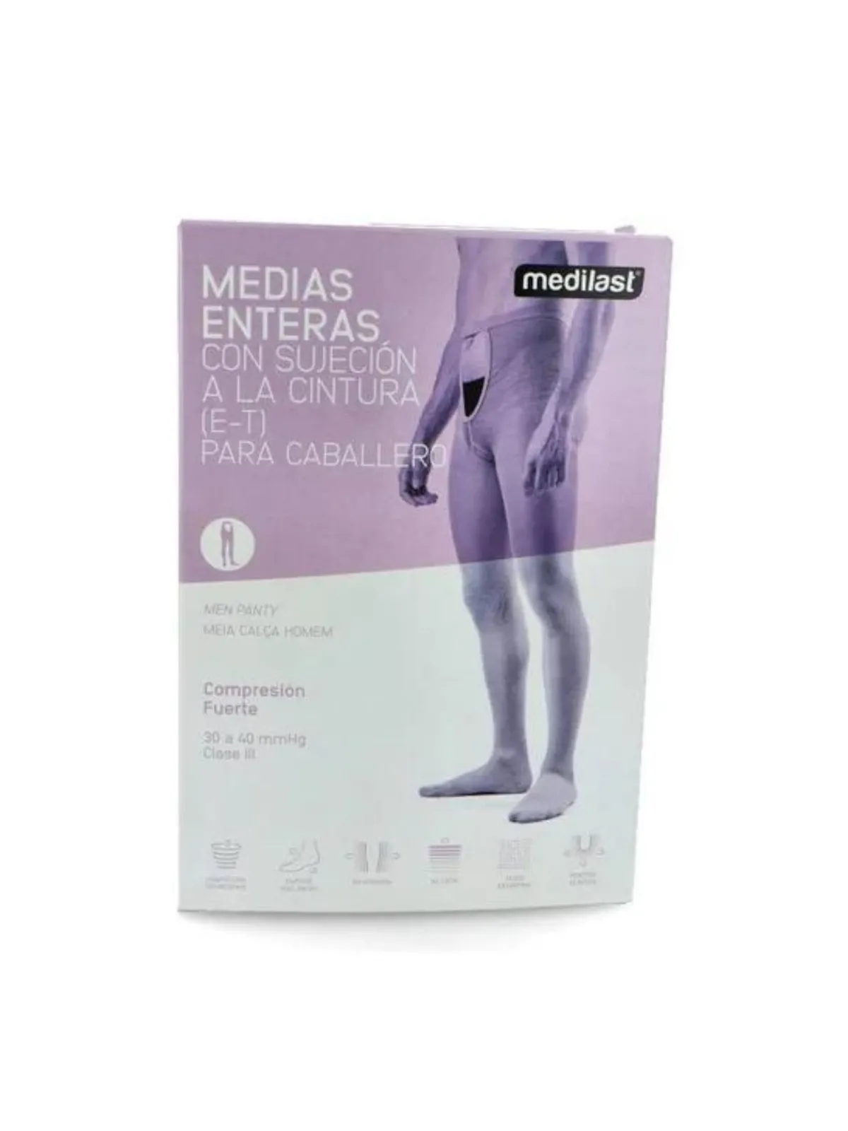 Medilast Medias enteras de compresión fuerte para caballero