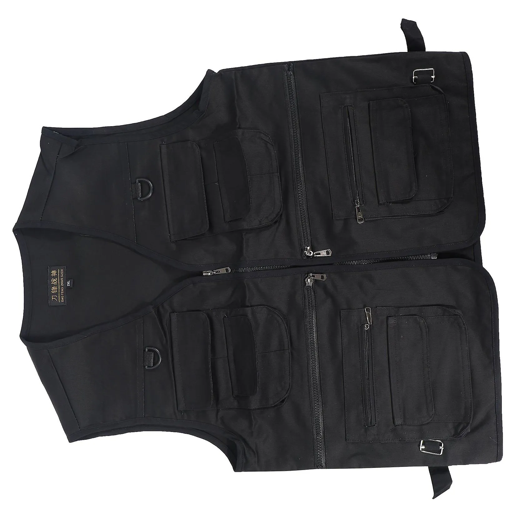 MEN'S FISHING VEST WITH MULTIPOCKET ZIP FOR PHOTOGRAPHY / HUNTING / TRAVEL OUTDOOR SPORT  BLACK