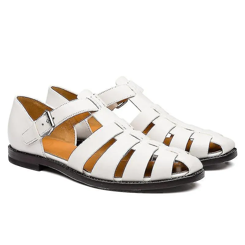 MEN'S SPORT SANDALS CLOSED TOE OUTDOOR HANDMADE LEATHER SANDAL