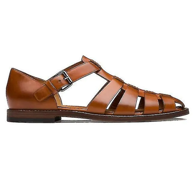 MEN'S SPORT SANDALS CLOSED TOE OUTDOOR HANDMADE LEATHER SANDAL