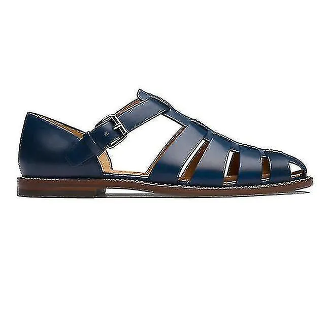 MEN'S SPORT SANDALS CLOSED TOE OUTDOOR HANDMADE LEATHER SANDAL