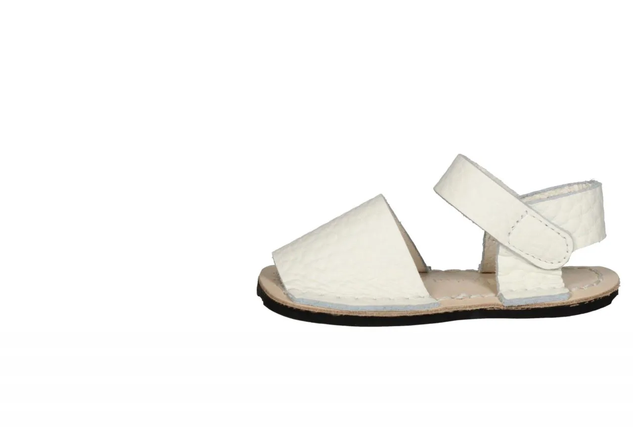 Menorquina Piel Blanca Velcro