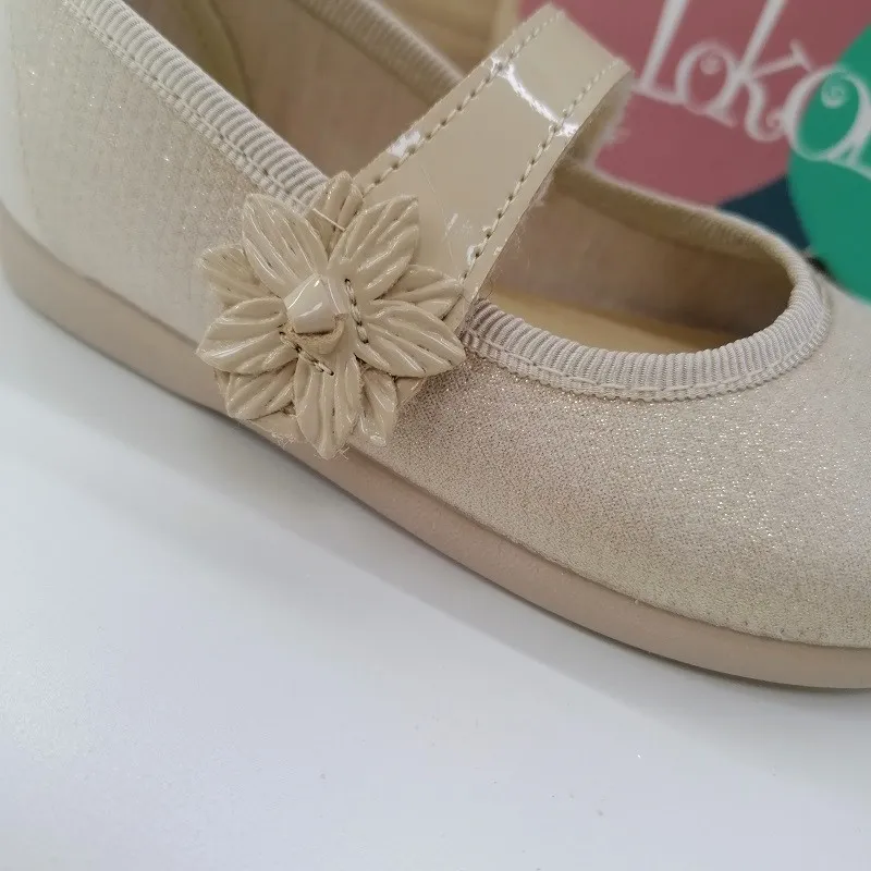 Merceditas Velcro Turia Tokolate 1105A61 Oro