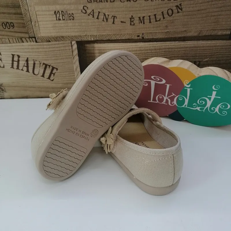 Merceditas Velcro Turia Tokolate 1105A61 Oro