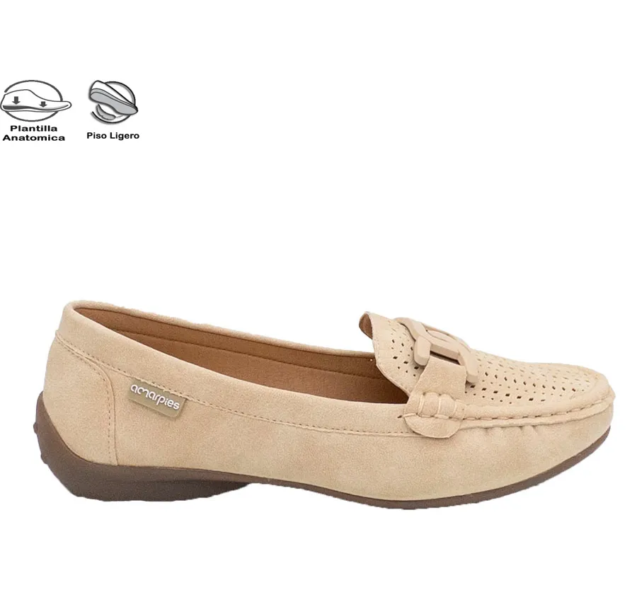 MOCASÍN AMARPIES ABZ26392 PARA MUJER ZAPATO TRABILLA MUY CÓMODO ARENA PLANTILLA MEMORY SPONGE 28487