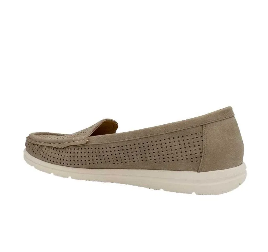 MOCASÍN AMARPIES AJH23427 PARA MUJER ZAPATO CALADO MUY CÓMODO TAUPE PLANTILLA EXTRAÍBLE ACOLCHADA 27833