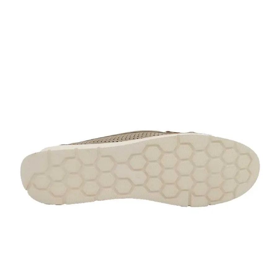 MOCASÍN AMARPIES AJH23427 PARA MUJER ZAPATO CALADO MUY CÓMODO TAUPE PLANTILLA EXTRAÍBLE ACOLCHADA 27833
