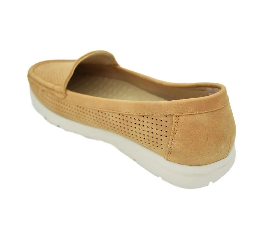MOCASÍN AMARPIES PLANTA ACOLCHADA ZAPATO CALADO CUERO MUY CÓMODO PARA MUJER 26276