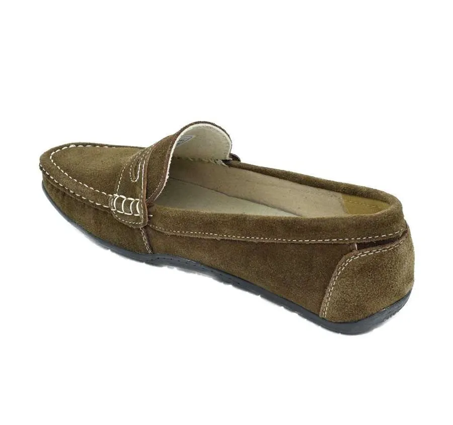 MOCASÍN CÓMODO ZAPATO HOMBRE EN SERRAJE CAMEL PLANTILLA COMFORTLITE