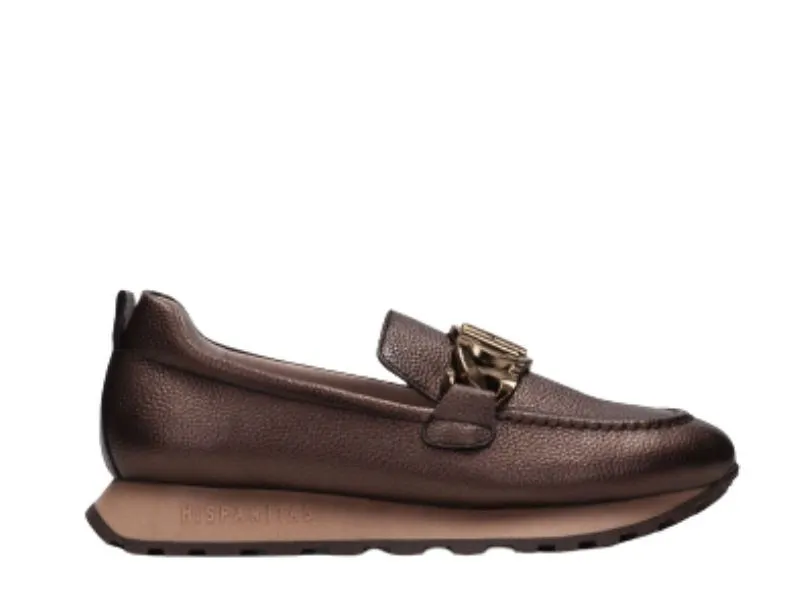 MOCASÍN DE PIEL LOIRA HISPANITAS EN COLOR BRONCE HI233134